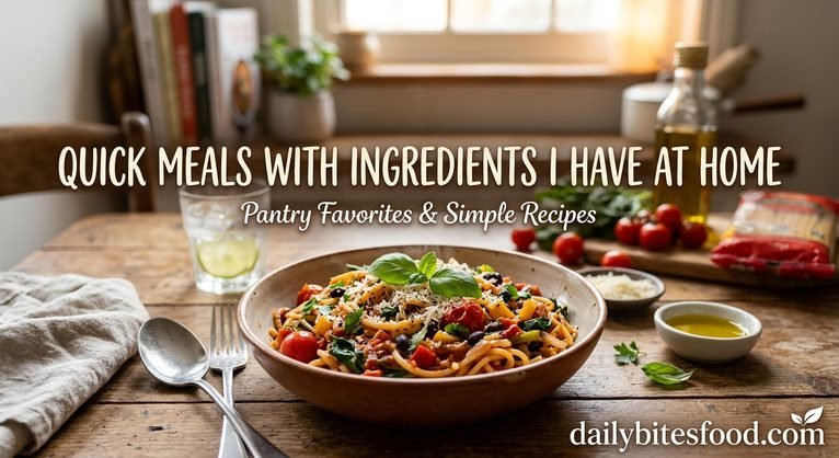 Quick Meals With Ingredients I Have at Home: Easy Recipes for Busy Days