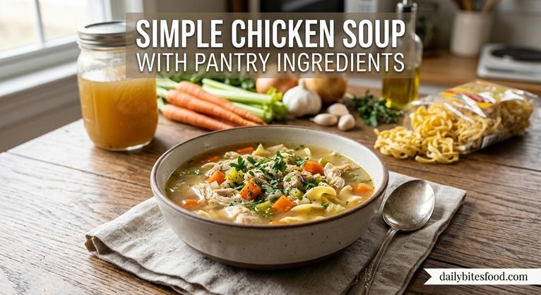 Simple Chicken Soup with Pantry Ingredients: An Easy Homemade Recipe