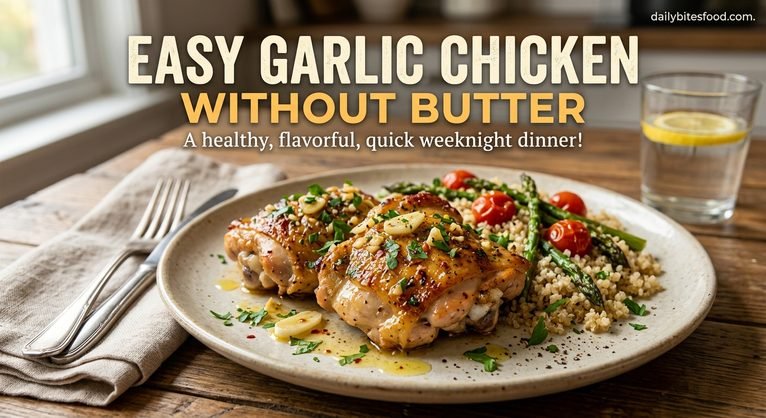 Easy Garlic Chicken Without Butter – Juicy, Flavorful, and Simple