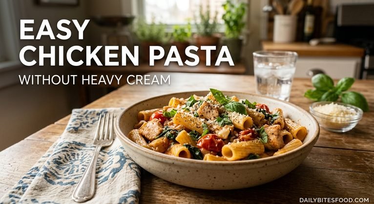 Easy Chicken Pasta Without Heavy Cream – A Creamy, Delicious Weeknight Dinner